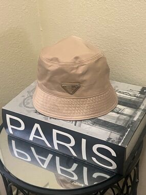 Prada Pink-Beige Nylon Bucket Hat